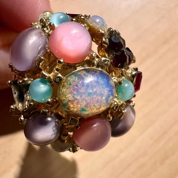 Pedre 17 Jewels Cluster Watch Ring - Adjustable - Picture 1 of 7